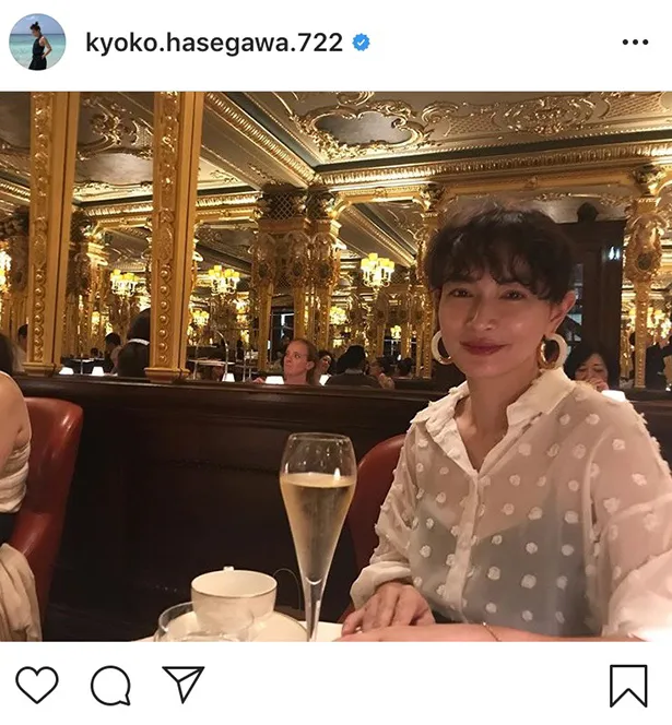 ※長谷川京子オフィシャルInstagram(kyoko.hasegawa.722)のスクリーンショット