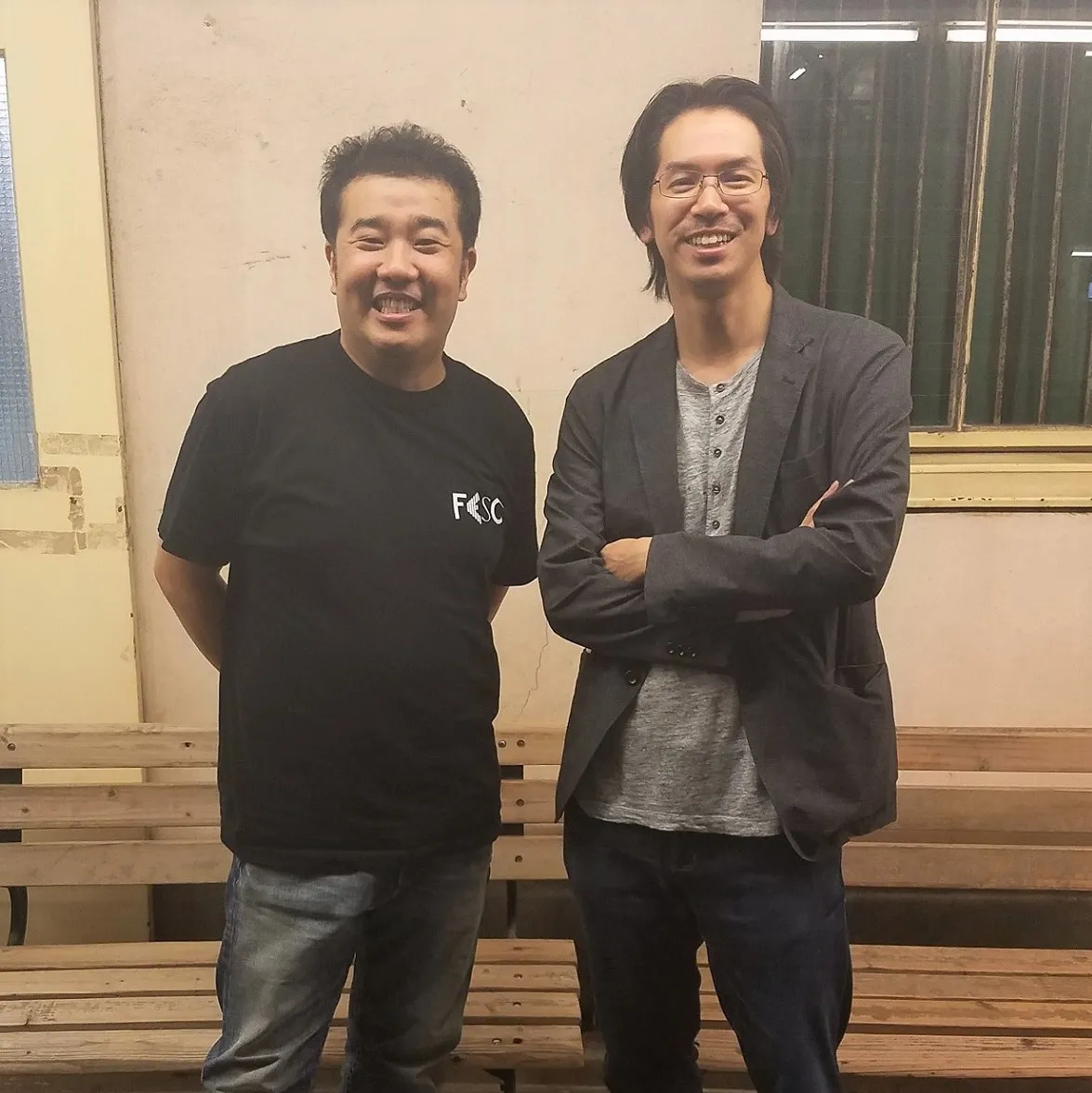 「愛害～12の本性～」で初めて舞台のプロデュースを手掛ける堤下アツシ(左)と、本舞台の演出を担当する渋谷悠(右)
