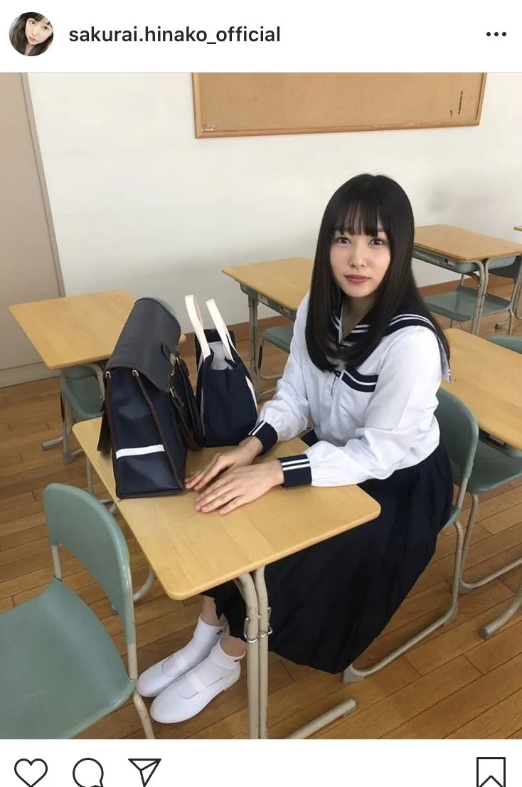 セーラー服姿もかわいい！静岡の女子高へ“転校生”として訪れた桜井日奈子