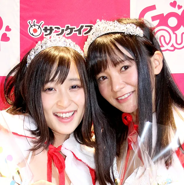 「第2回サンスポGoGoクイーン」グランプリに輝いた中崎絵梨奈(写真左)と西永彩奈
