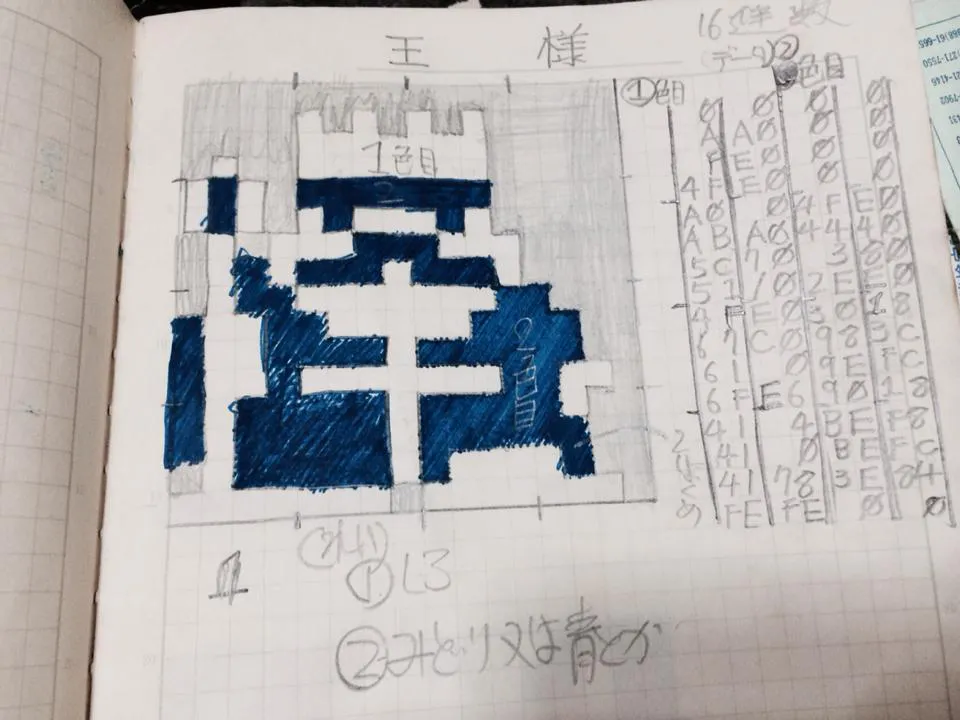 【写真を見る】伊藤正史が小学生のころに開発していたゲームプログラムのメモ