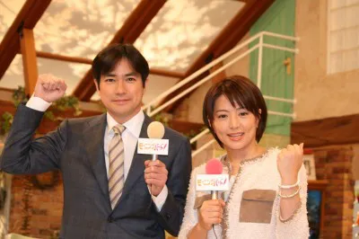 新しいテレビ朝日の朝の顔・羽鳥慎一アナと赤江珠緒アナ（写真左から）