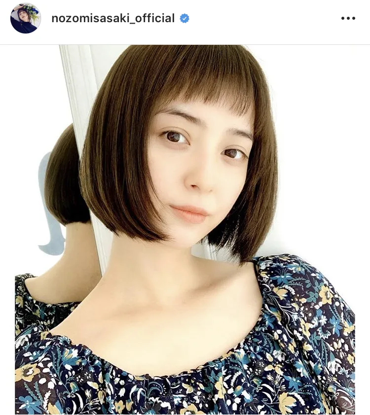 ※佐々木希公式Instagram(nozomisasaki_official)のスクリーンショット