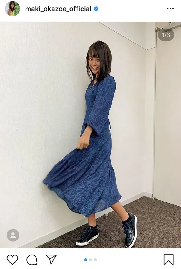 ※岡副麻希公式Instagram(maki_okazoe_official)のスクリーンショット