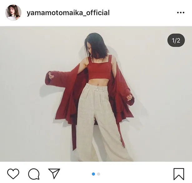 ※山本舞香オフィシャルInstagram(yamamotomaika_official)のスクリーンショット