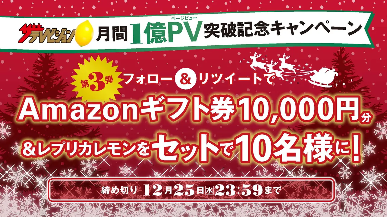 Amazonギフト券「10,000円分」と、レプリカレモンを10名様にプレゼント！