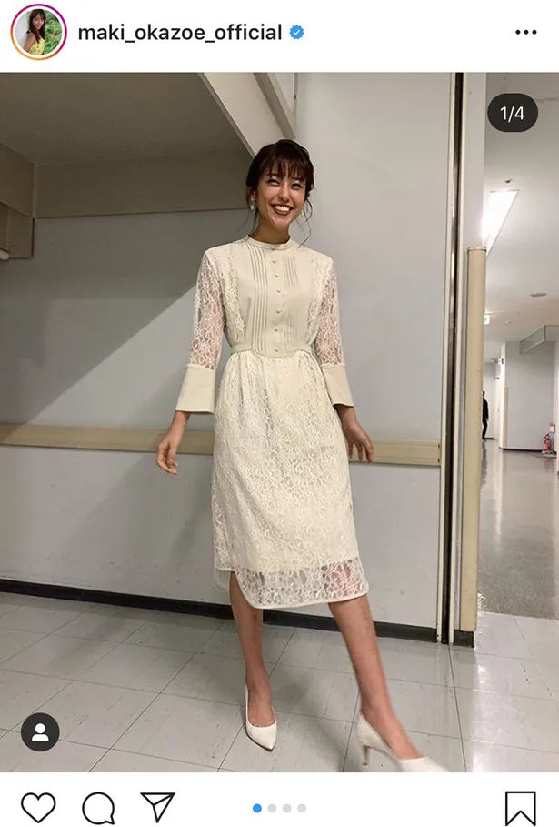 ※岡副麻希公式Instagram(maki_okazoe_official)のスクリーンショット