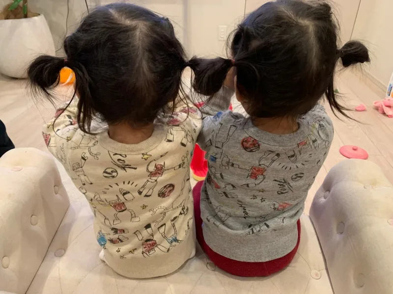 2歳5カ月になったノンスタ石田の双子の愛娘たち