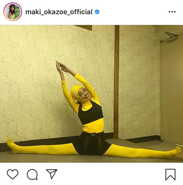 ※岡副麻希公式Instagram(maki_okazoe_official)のスクリーンショット