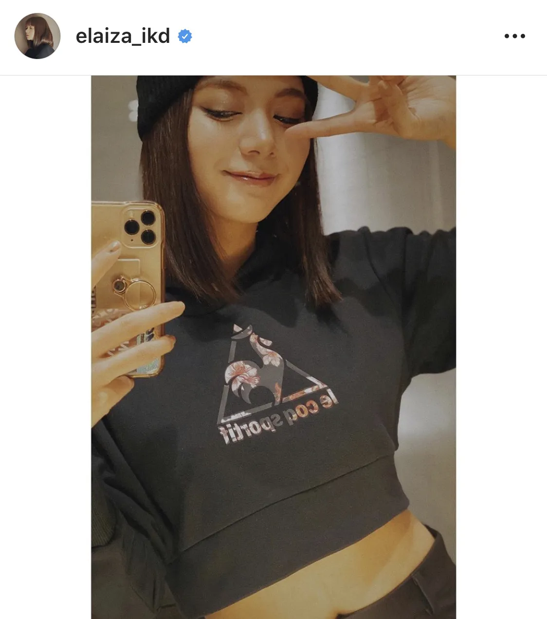 ※池田エライザ公式Instagram(elaiza_ikd)のスクリーンショット