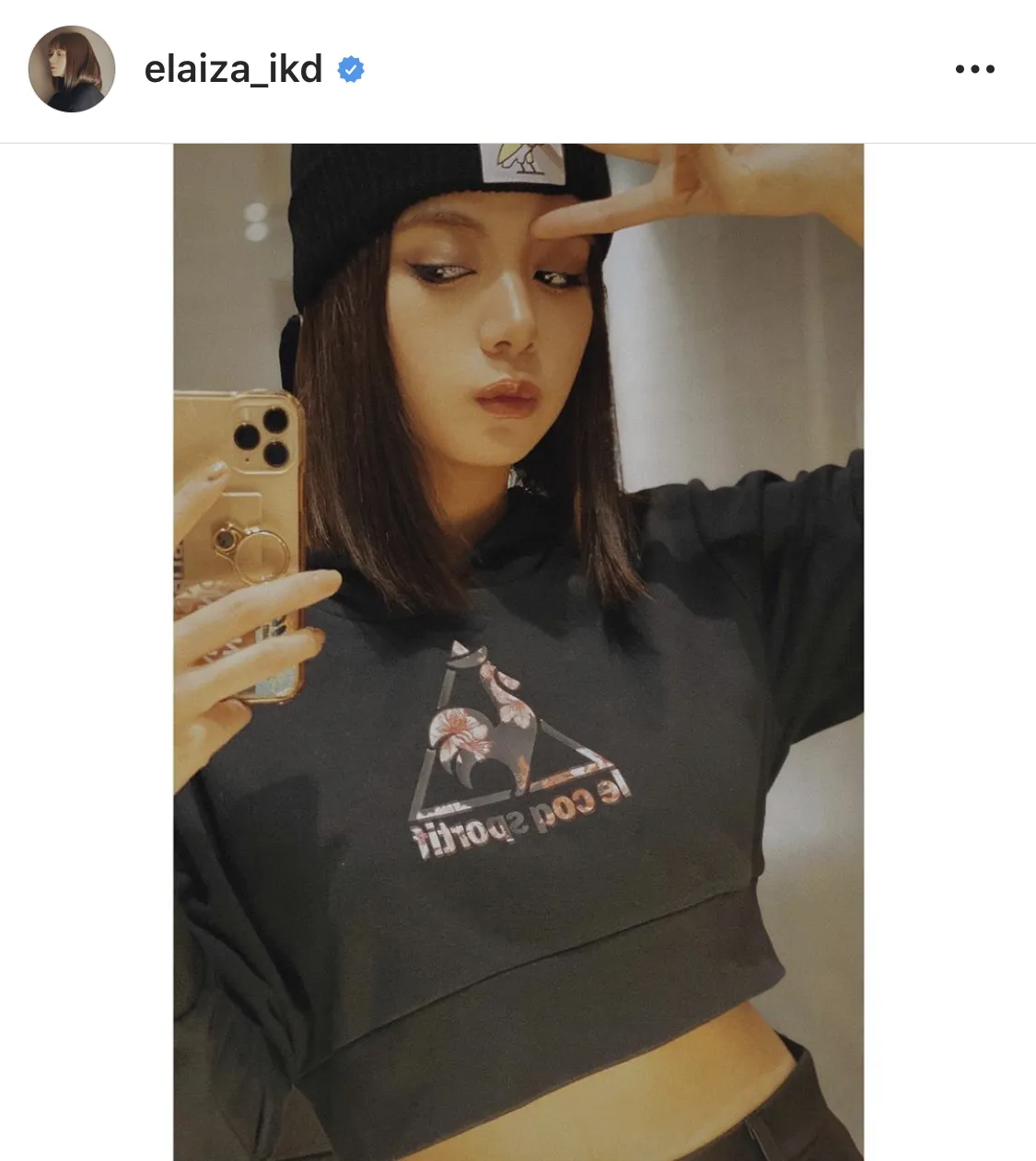 ※池田エライザ公式Instagram(elaiza_ikd)のスクリーンショット