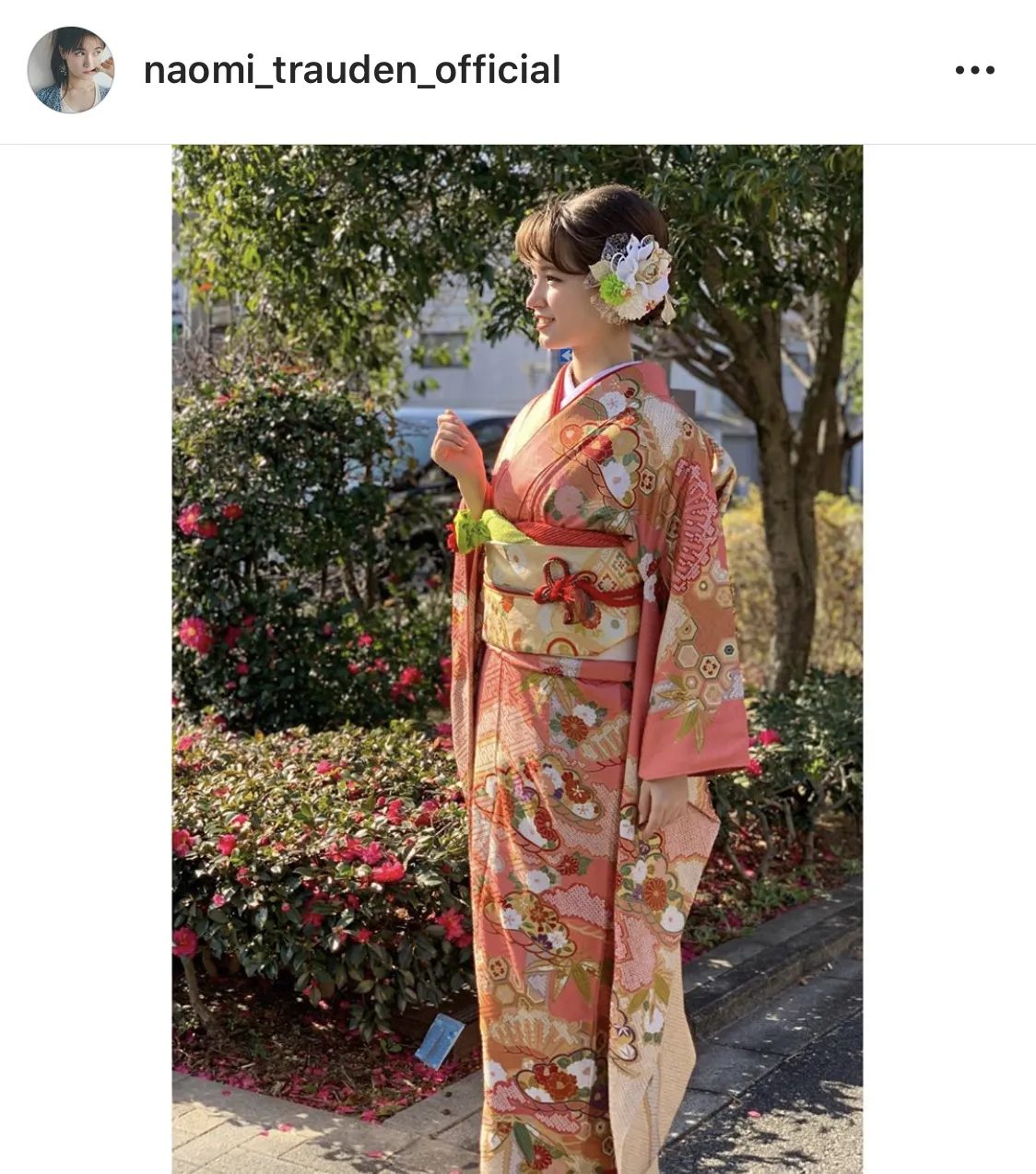 ※トラウデン直美公式Instagram(naomi_trauden_official)より