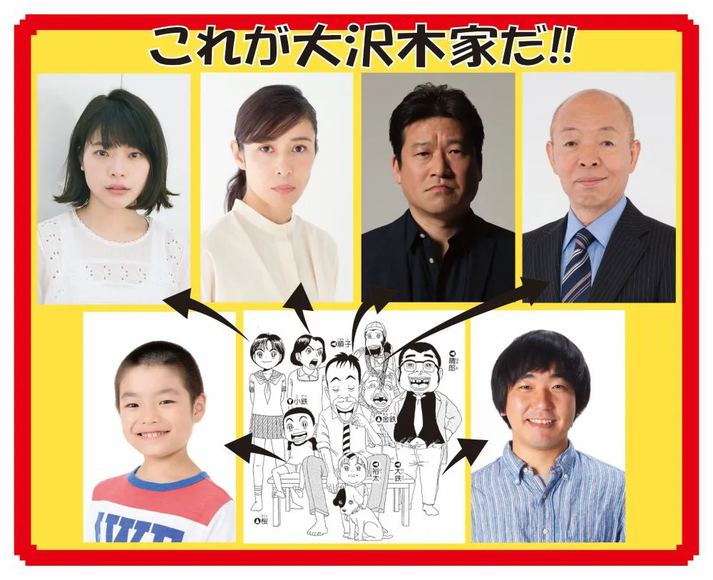 「浦安鉄筋家族」大沢木家のキャストが一挙公開！