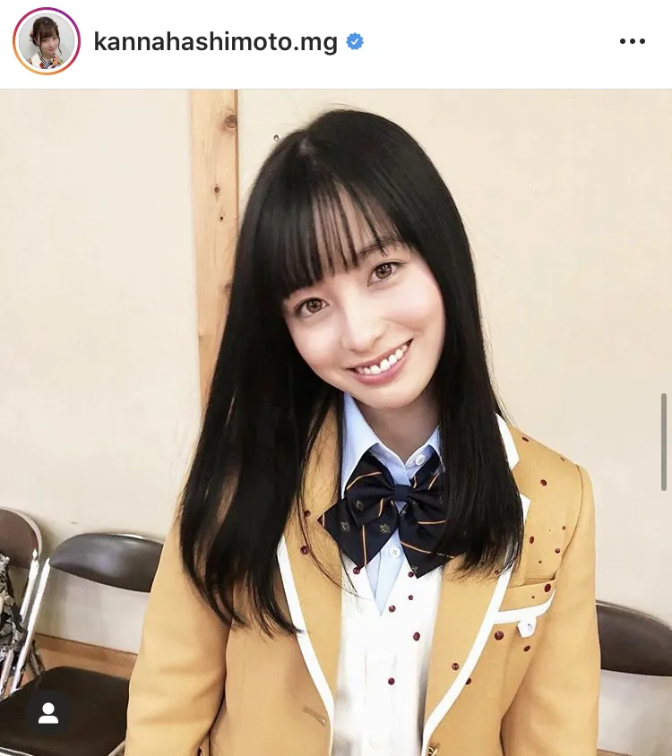 ※橋本環奈公式Instagram(kannahashimoto.mg)のスクリーンショット