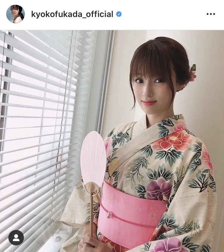 ※深田恭子公式Instagram(kyokofukada_official)のスクリーンショット