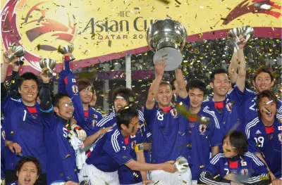 アジアカップで歓喜の優勝を果たした日本代表