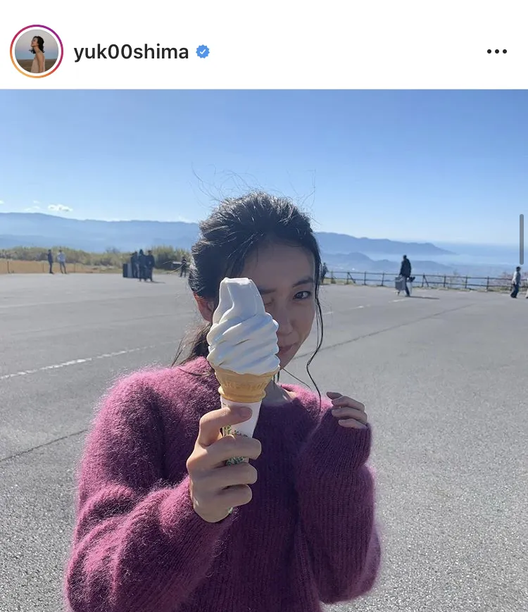 ※大島優子公式Instagram(yuk00shima)のスクリーンショット