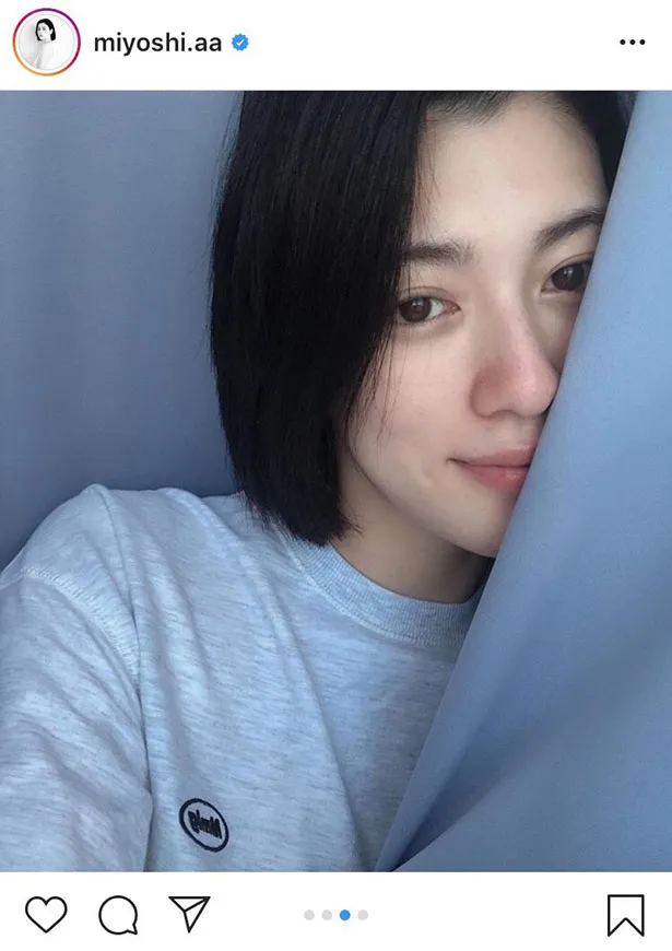 ※三吉彩花オフィシャルInstagram(miyoshi.aa)のスクリーンショット