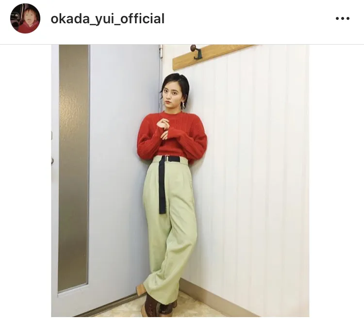 ※岡田結実公式Instagram(okada_yui_official)のスクリーンショット