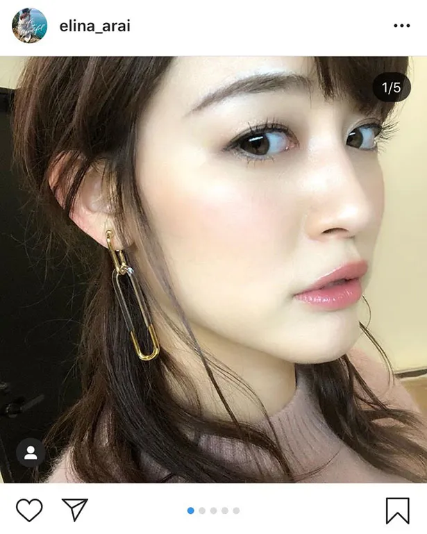 ※新井恵理那オフィシャルInstagram(elina_arai)のスクリーンショット