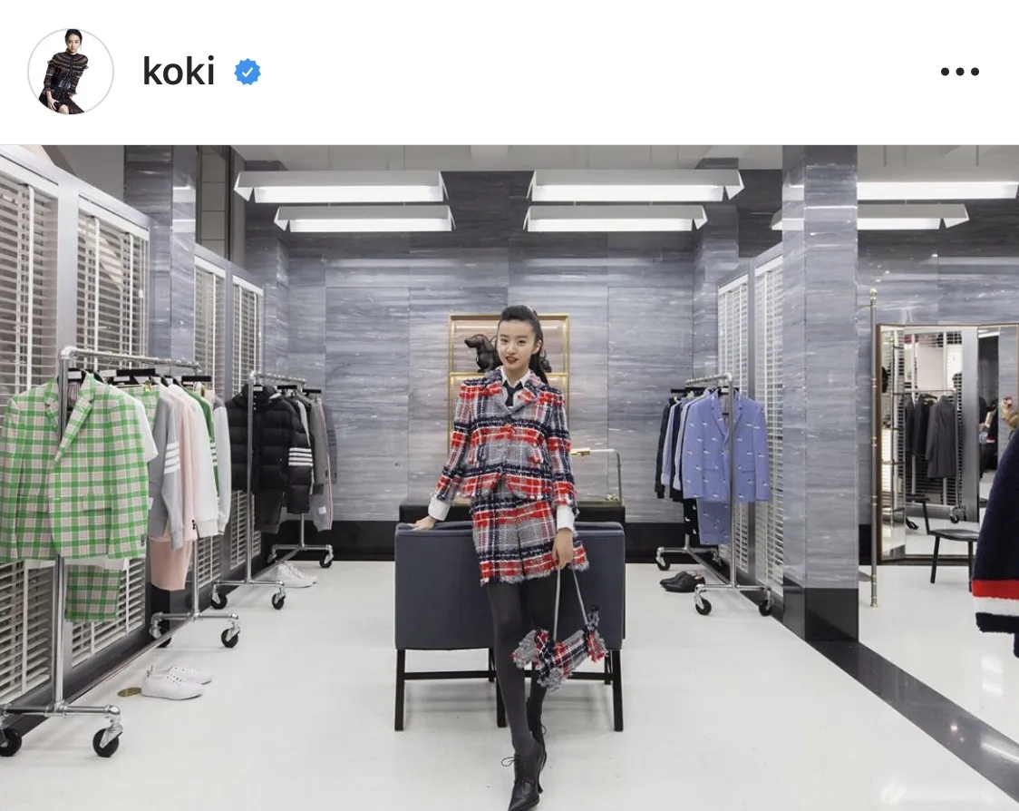 ※画像はKoki,(@koki)公式Instagramのスクリーンショット