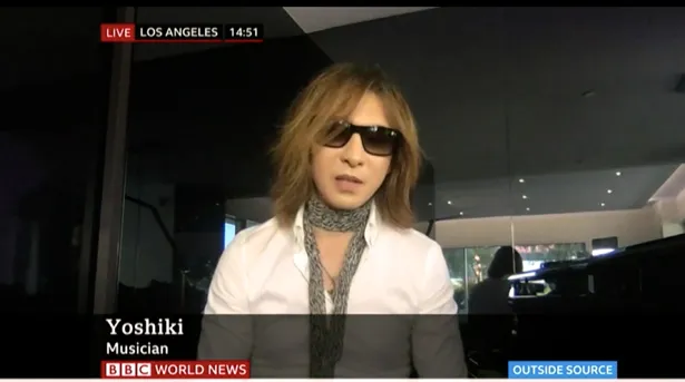 YOSHIKIが「BBCワールドニュース」に生出演。今、ミュージシャンとしてできること、仲間やファンへの思いなどを語った