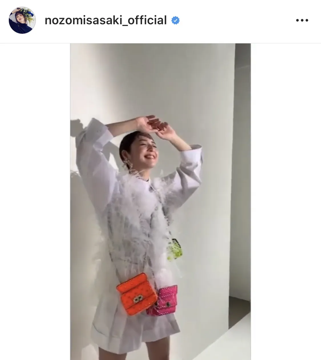 ※佐々木希公式Instagram(nozomisasaki_official)のスクリーンショット