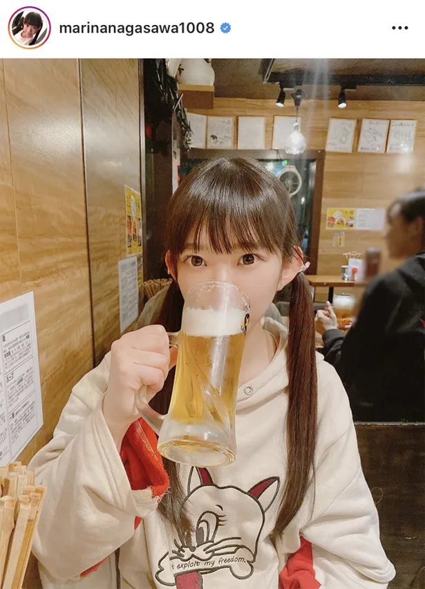 ※画像は、長澤茉里奈(marinanagasawa1008)オフィシャルInstagramのスクリーンショット