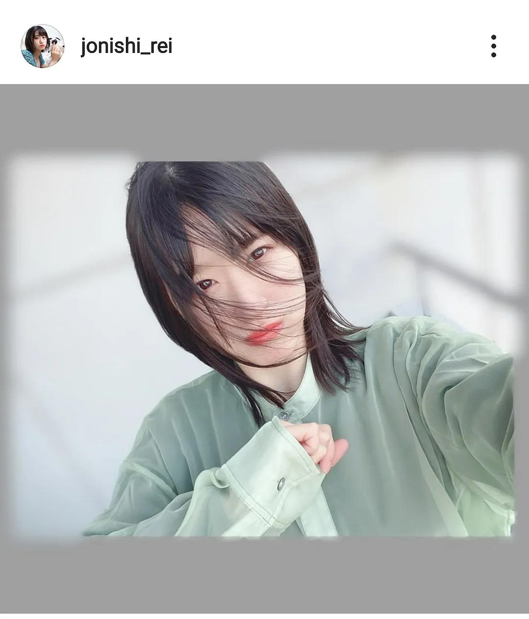 ※画像は上西怜(jonishi_rei)公式Instagramのスクリーンショット