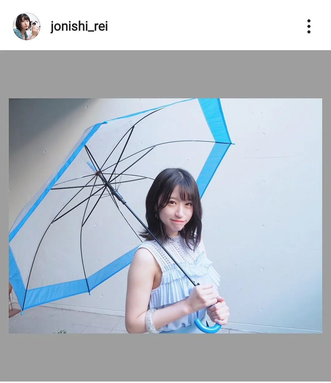 ※画像は上西怜(jonishi_rei)公式Instagramのスクリーンショット