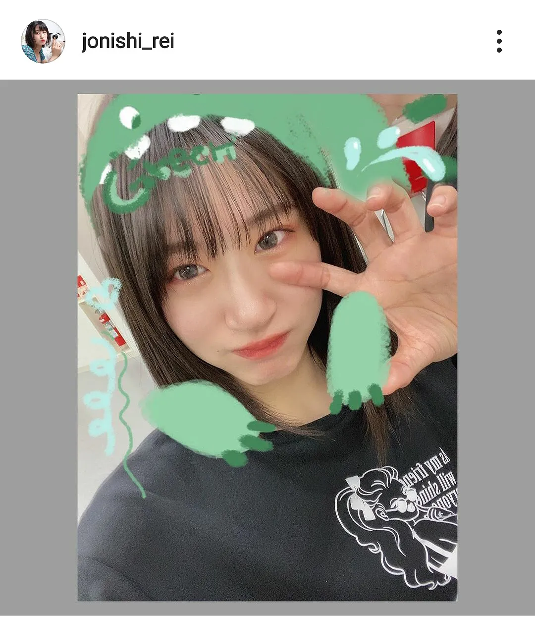 ※画像は上西怜(jonishi_rei)公式Instagramのスクリーンショット