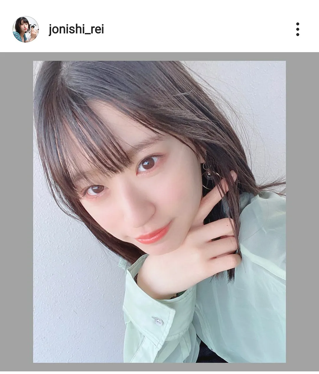 ※画像は上西怜(jonishi_rei)公式Instagramのスクリーンショット