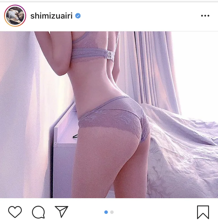 ※画像は清水あいり(shimizuairi)公式Instagramのスクリーンショット