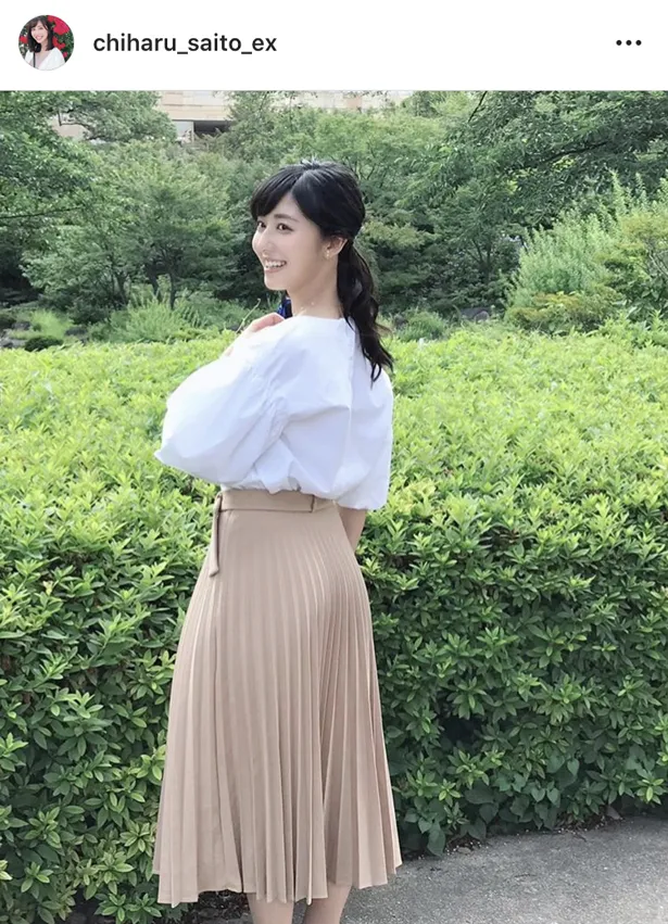 ※画像は、斎藤ちはるアナ(chiharu_saito_ex)オフィシャルInstagramのスクリーンショット