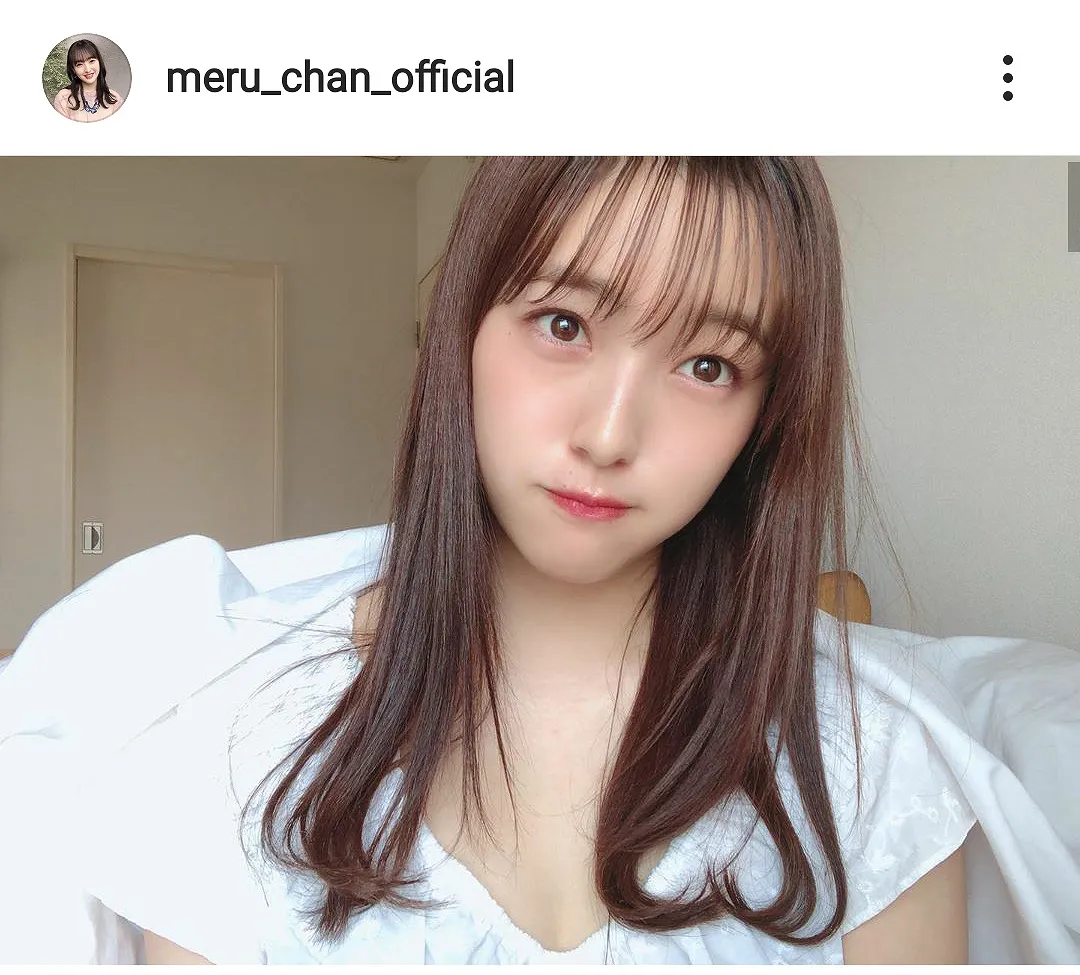 ※画像は田島芽瑠(meru_chan_official)公式Instagramのスクリーンショット
