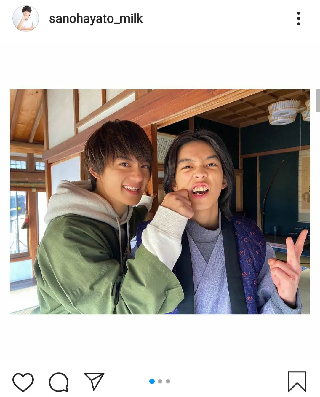 ※画像は佐野勇斗公式Instagram(sanohayato_milk)より