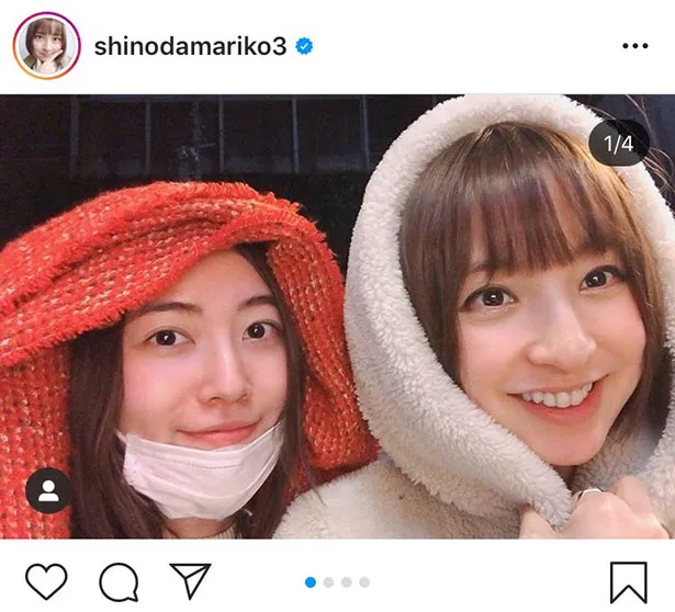 ※篠田麻里子オフィシャルInstagram(shinodamariko3)のスクリーンショット