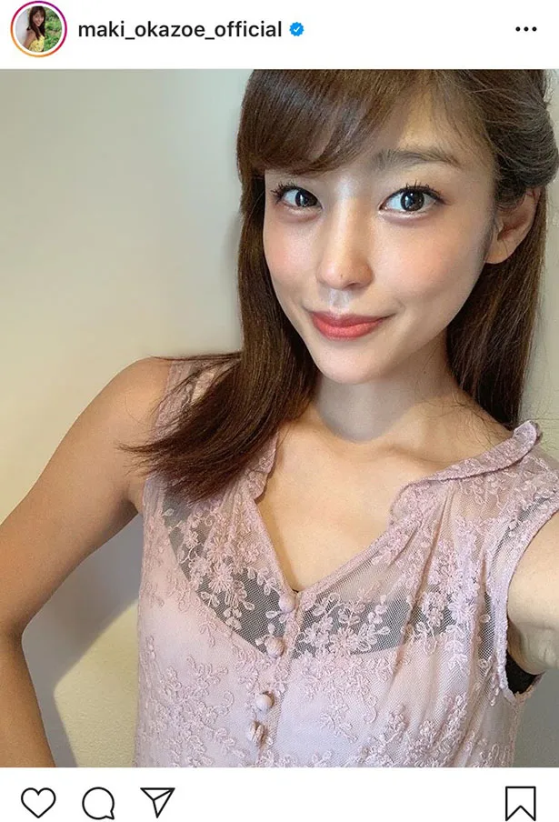 ※岡副麻希公式Instagram(maki_okazoe_official)のスクリーンショット