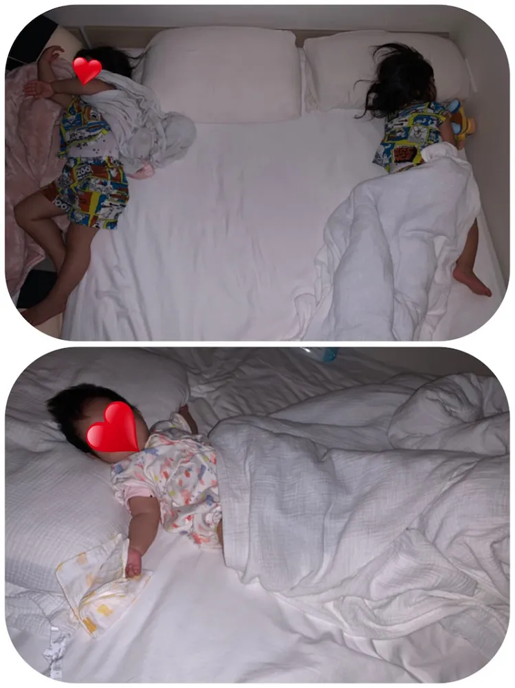 【写真を見る】NON STYLE石田明の妻が、3人の娘たちの寝ている姿を公開