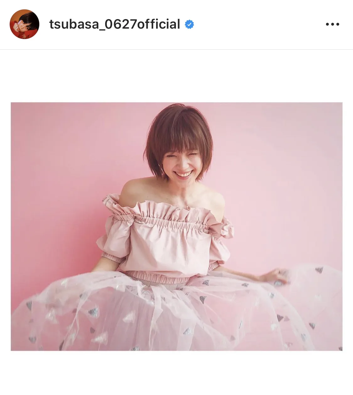 ※本田翼公式Instagram(tsubasa_0627official)のスクリーンショット