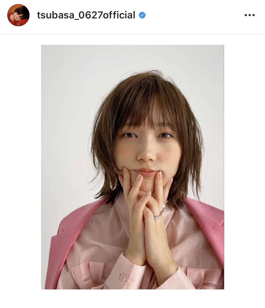 ※本田翼公式Instagram(tsubasa_0627official)のスクリーンショット