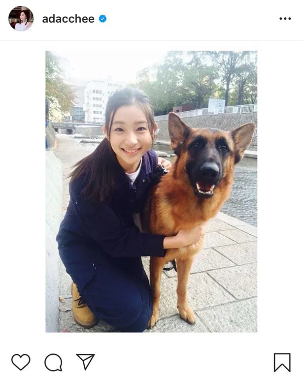 ※足立梨花オフィシャルInstagram(adacchee)のスクリーンショット