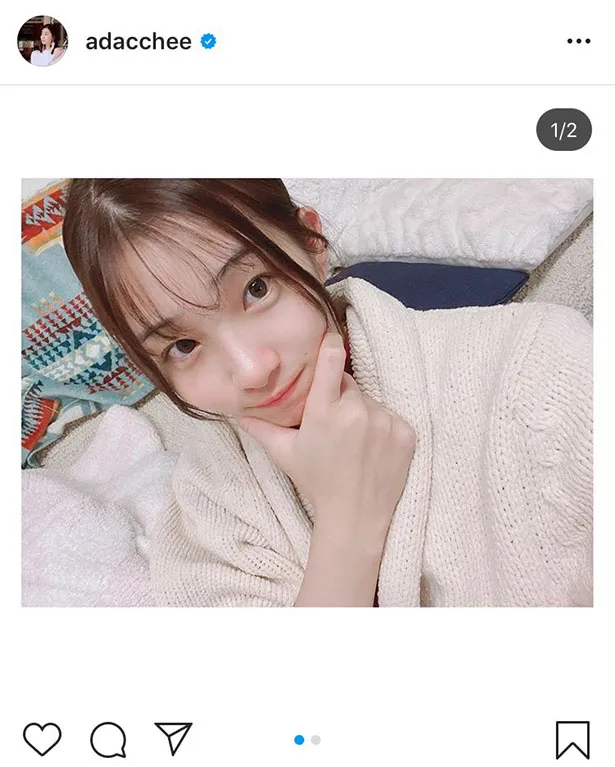 ※足立梨花オフィシャルInstagram(adacchee)のスクリーンショット