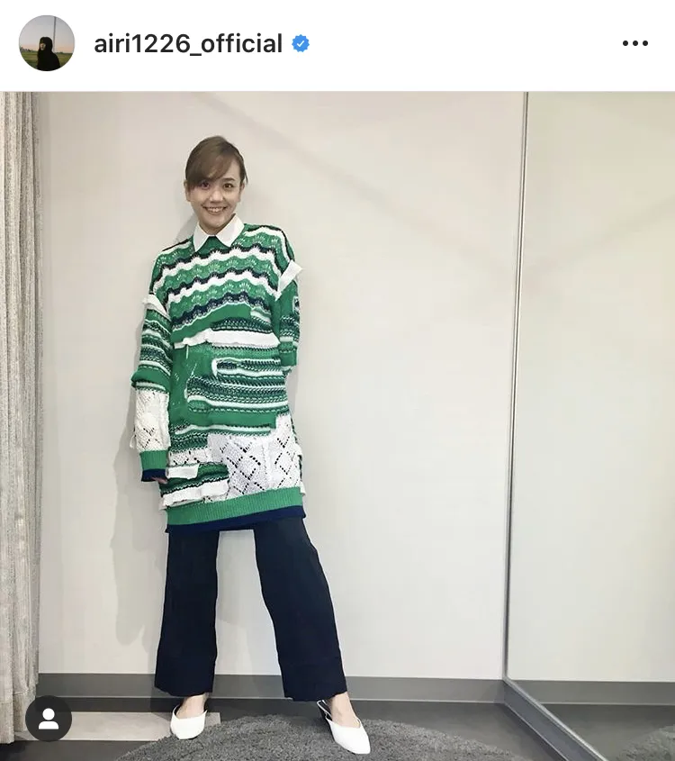 ※松井愛莉公式Instagram(airi1226_official)のスクリーンショット