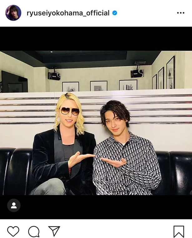 ※横浜流星Instagram( ryuseiyokohama_official)のスクリーンショット