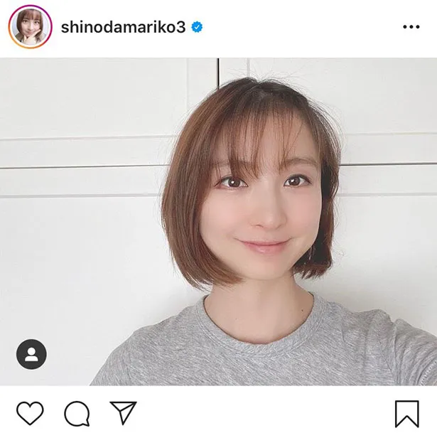 ※篠田麻里子オフィシャルInstagram(shinodamariko3)のスクリーンショット