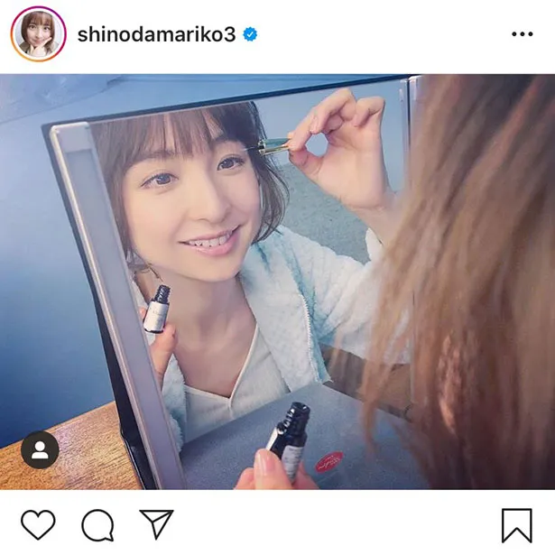 ※篠田麻里子オフィシャルInstagram(shinodamariko3)のスクリーンショット