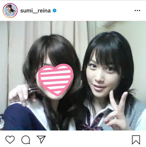 ※鷲見玲奈アナ公式Instagram(sumi__reina)のスクリーンショット