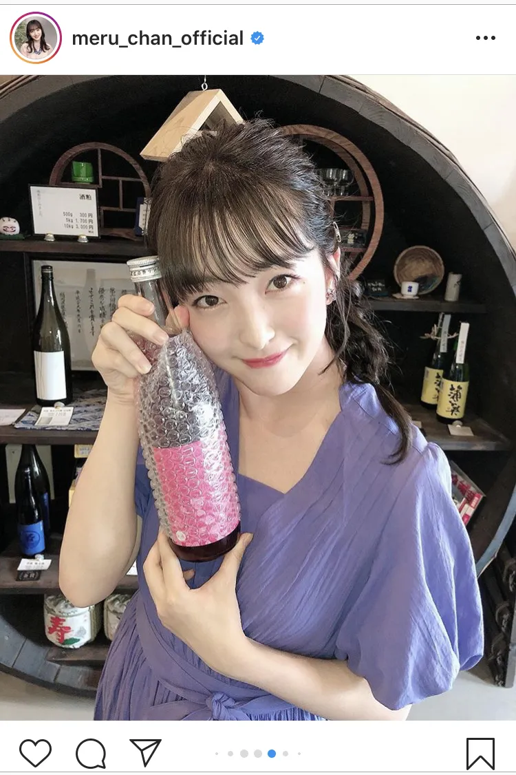 ※画像は田島芽瑠(meru_chan_official)公式Instagramのスクリーンショット