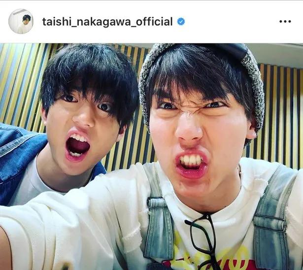 ※中川大志 公式Instagram(taishi_nakagawa_official)のスクリーンショット